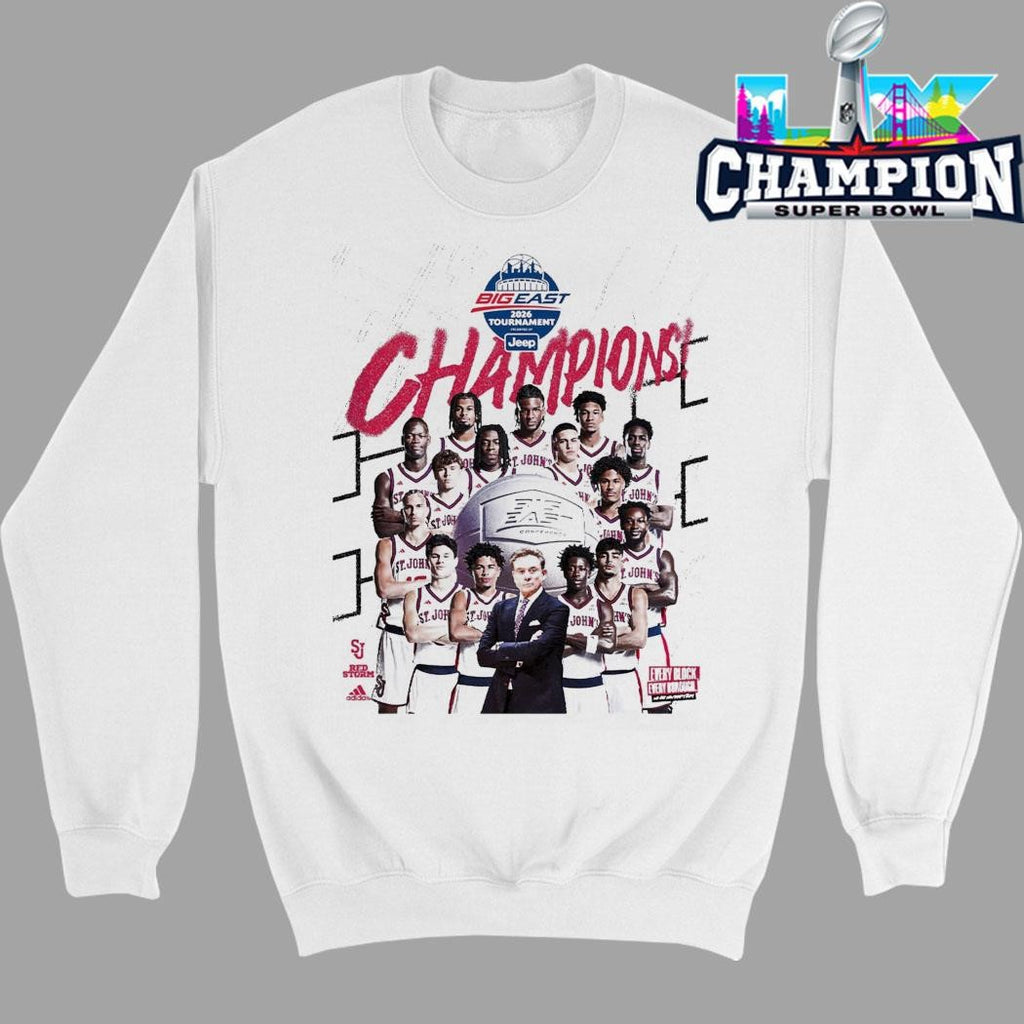 St John’s Red Storm Men’s Basketball Back To Back 2026 Big East Tournament Champions Shirt