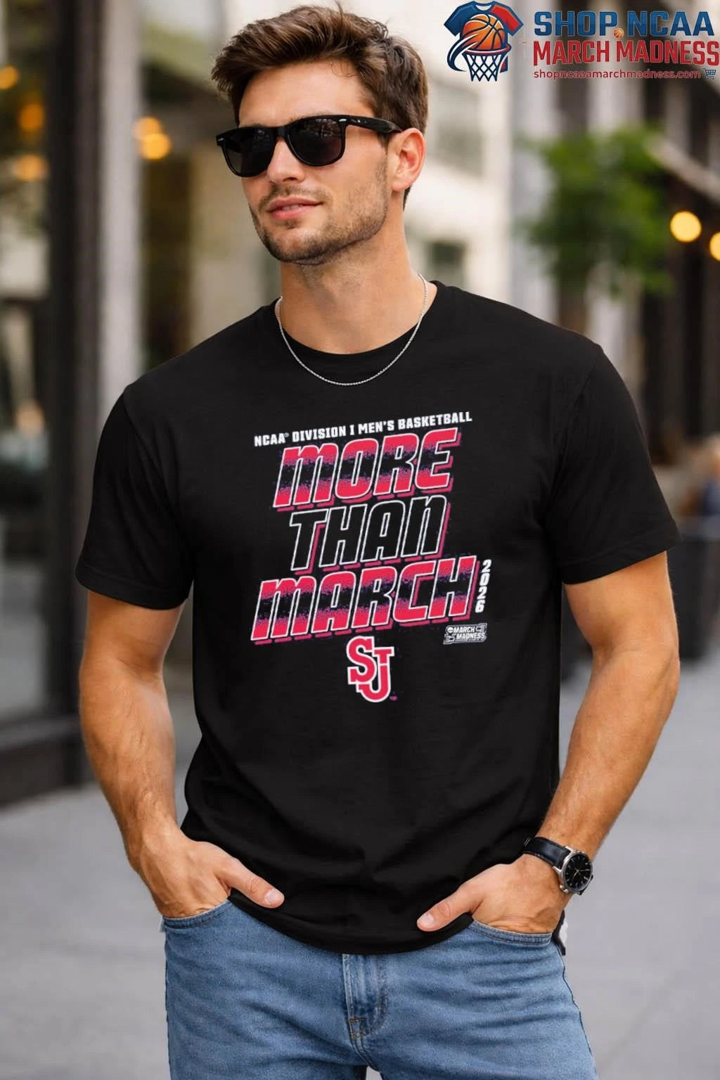 St John’s Red Storm Men’s Basketball NCAA Division I March Madness 2026 More Than March T-Shirt St John’s Red Storm