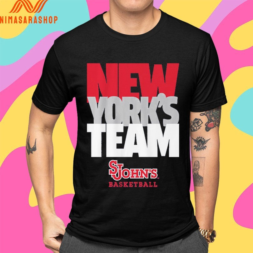 St John’s Red Storm Men’s Basketball New York’s Team Text Stack Shirts