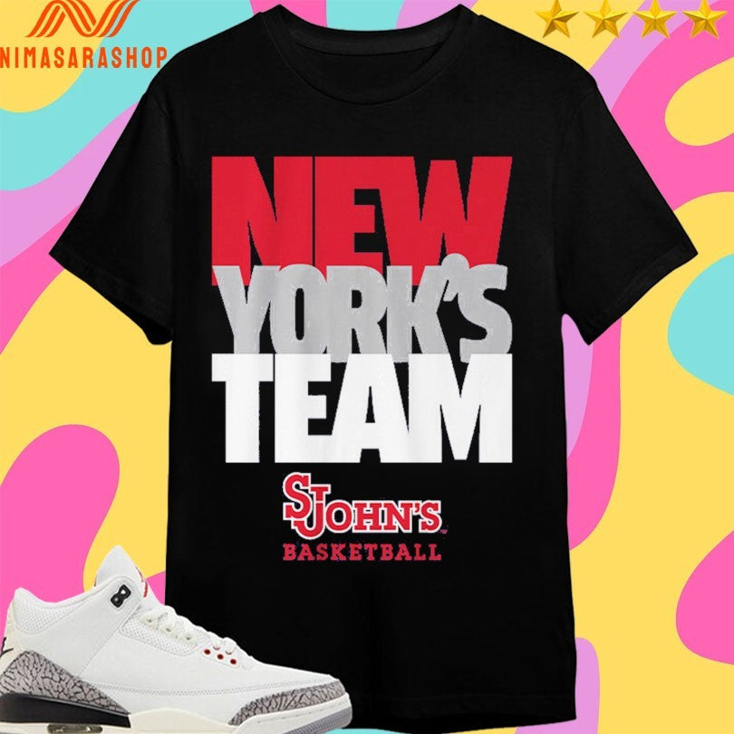 St John’s Red Storm Men’s Basketball New York’s Team Text Stack Shirts