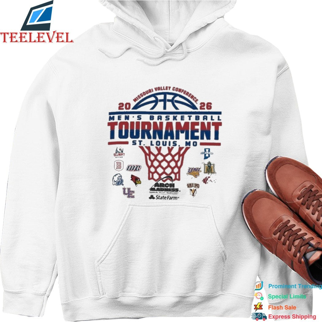 St Louis, Mo 2026 Mvc Men’s Basketball Championship Logos Shirt