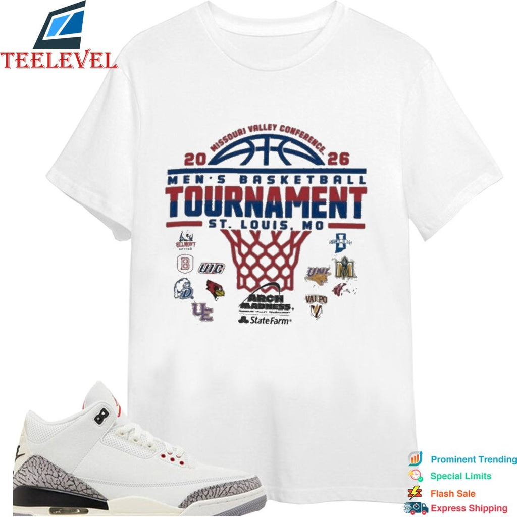 St Louis, Mo 2026 Mvc Men’s Basketball Championship Logos Shirt