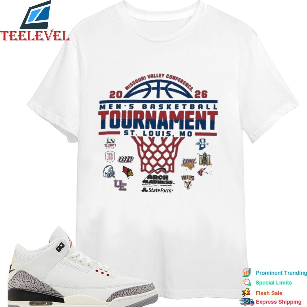 St Louis, Mo 2026 Mvc Men’s Basketball Championship Logos Shirt