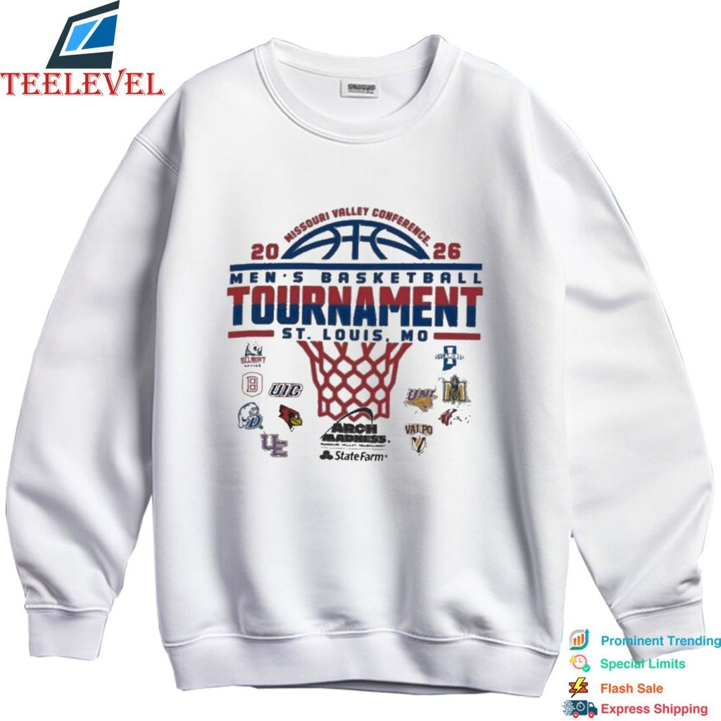 St Louis, Mo 2026 Mvc Men’s Basketball Championship Logos Shirt