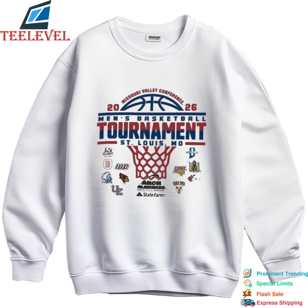 St Louis, Mo 2026 Mvc Men’s Basketball Championship Logos Shirt