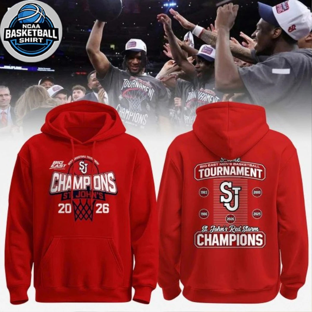 St. John s Red Storm 2026 Big East Men’s Basketball Two Sided Shirt