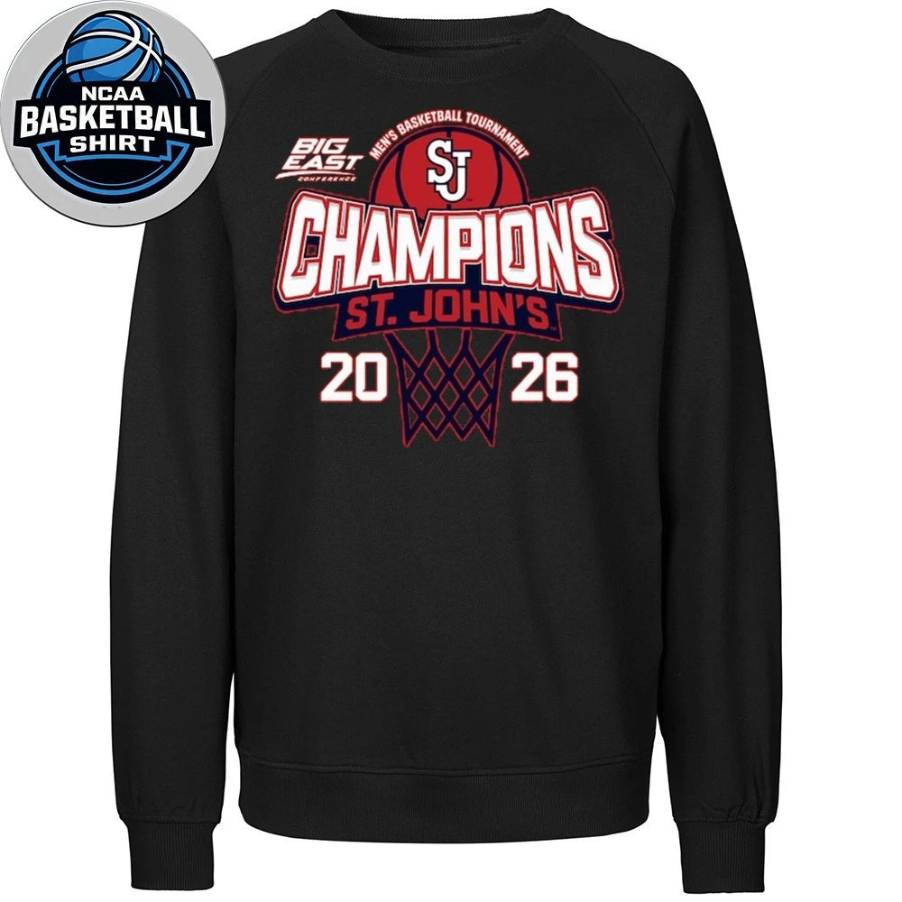 St. John’s Red Storm 2026 Big East Men’s Basketball Tournament Champions Shirt