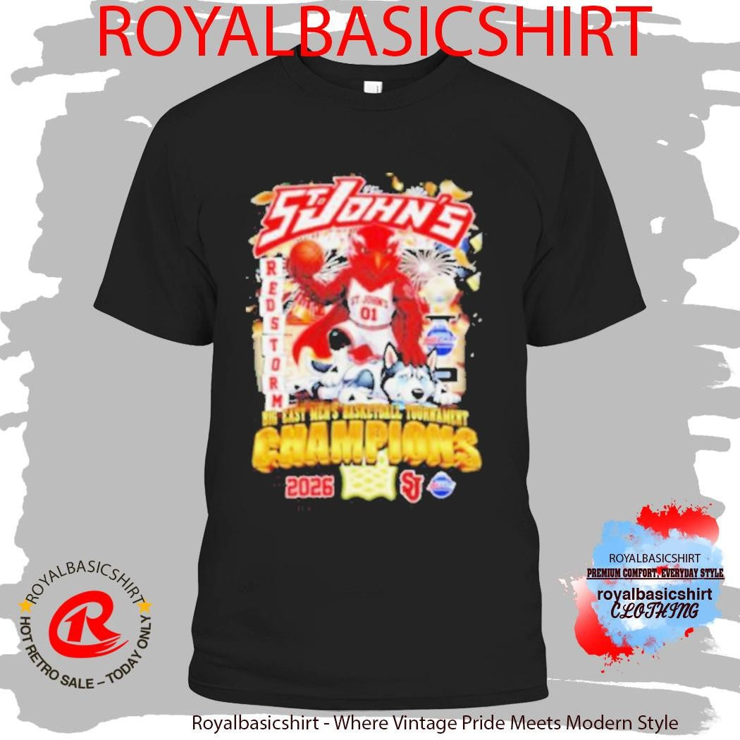 St. John’s Red Storm 2026 Big East Men’s Basketball Tournament Champions Shirt