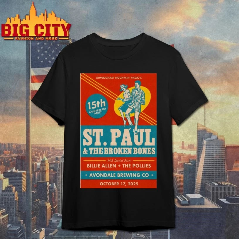 St. Paul And The Broken Bones Avondale Brewing Company in Birmingham AL October 17 2025 Poster shirt