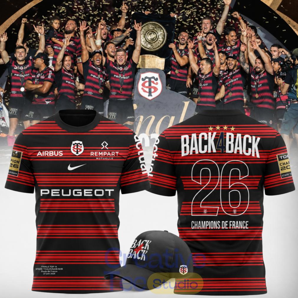 Stade Toulousain Rugby 2026 4-In-A-Row Champions T-Shirt
