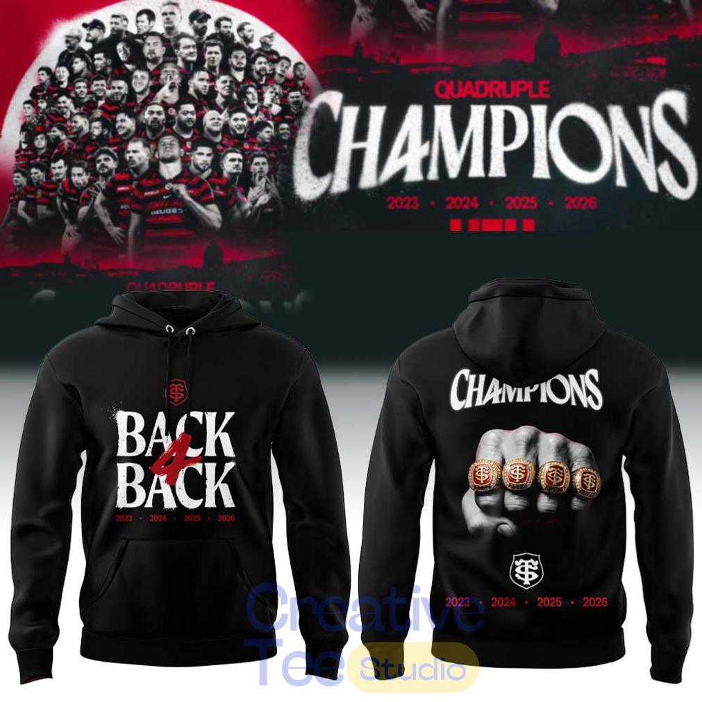 Stade Toulousain Rugby Back four Back Champions Hoodie