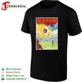 Stadium concert fireball soccer field sci-fi retro band framed poster art shirt