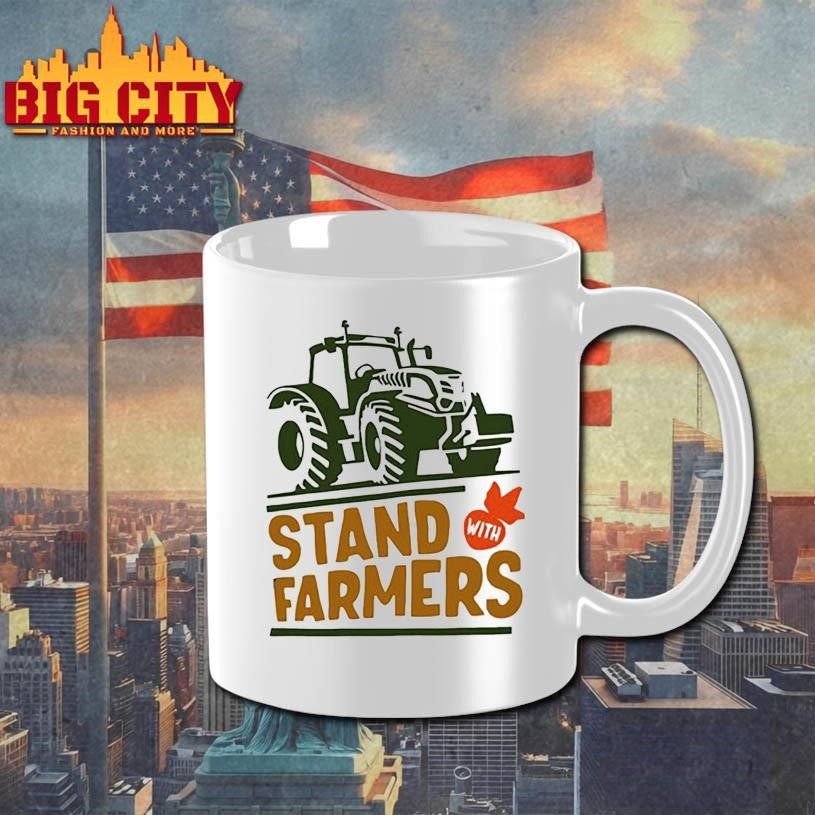 Stand with farmers shirt