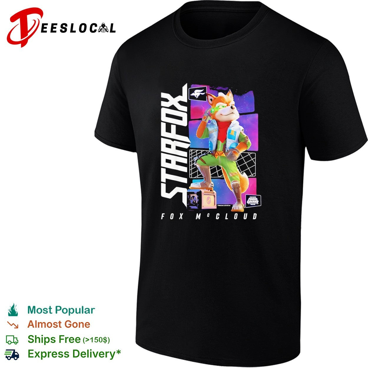 Star Fox Fox McCloud The Super Mario Galaxy Movie shirt