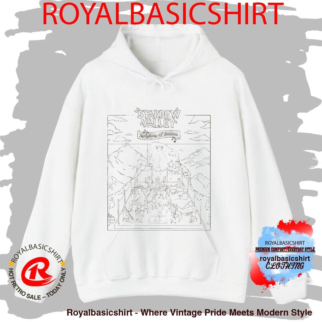 Stardew Valley Concert Line Art Symphony Of Seasons Natural T-Shirt