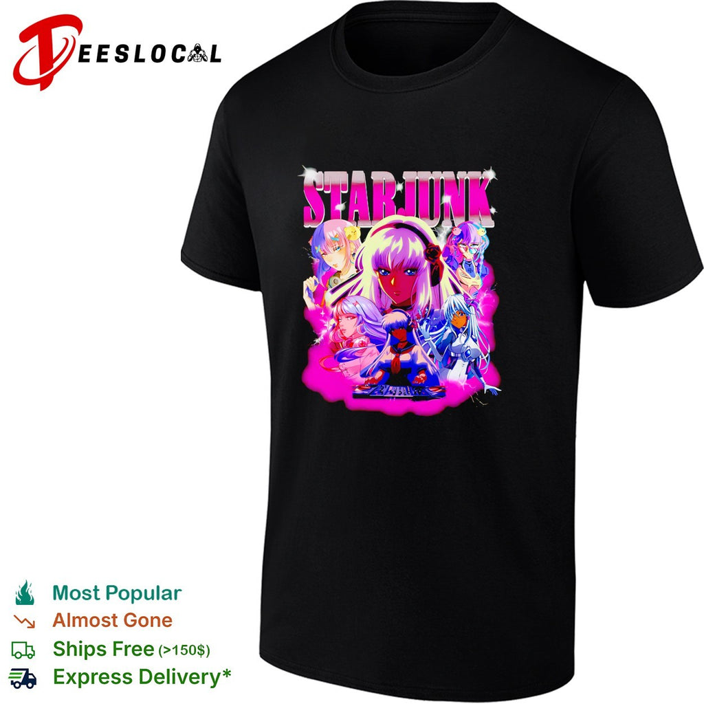 Starjunk anime dj girl futuristic graphic shirt