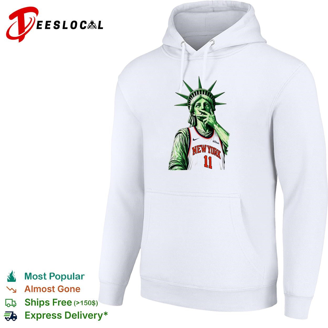 Statue of Liberty Jalen Brunson 11 Basketball three point shirt