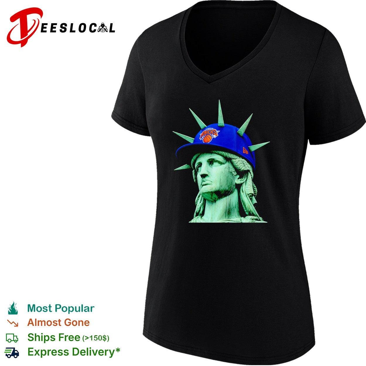 Statue of Liberty New York Knicks NBA hat Shirt