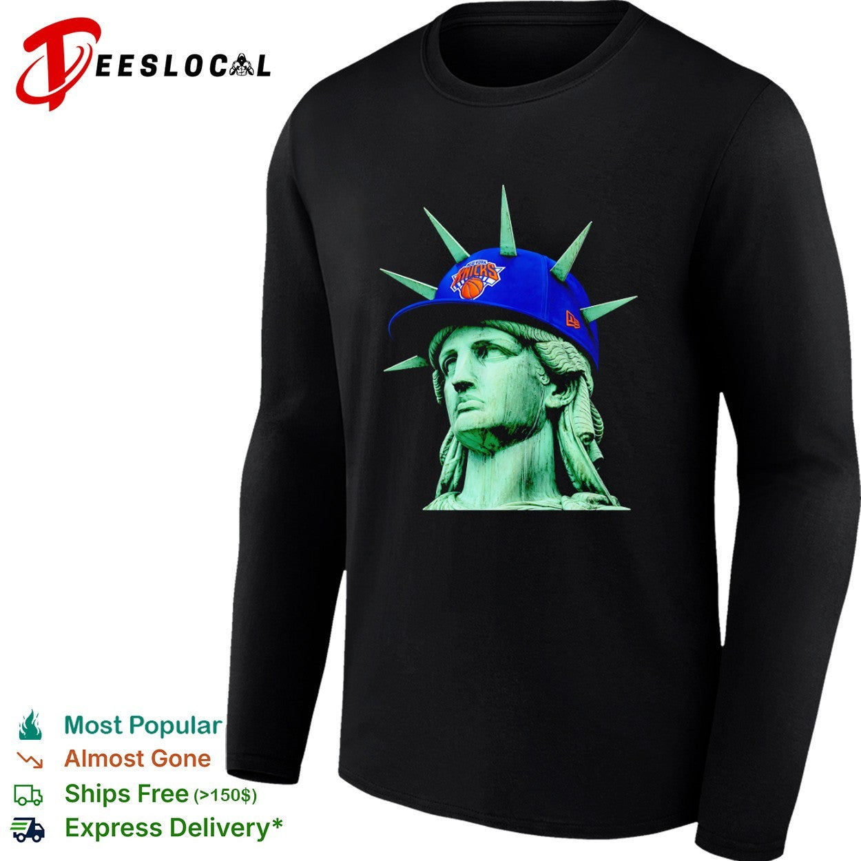 Statue of Liberty New York Knicks NBA hat Shirt
