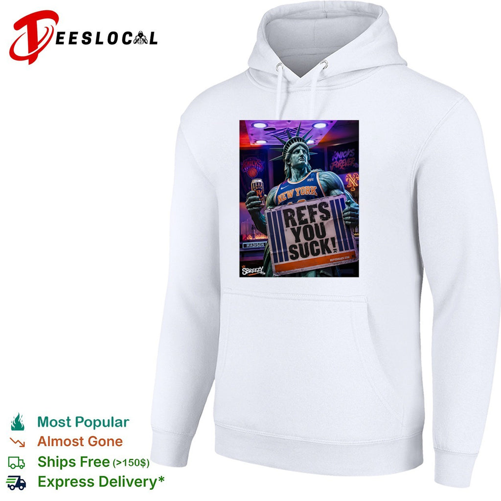 Statue of Liberty New York Knicks Refs You Suck basketball shirt