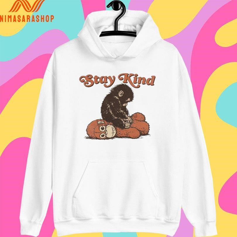 Stay Kind Punch Baby Monkey Emotional Plush Toy Viral Emotional Shirts