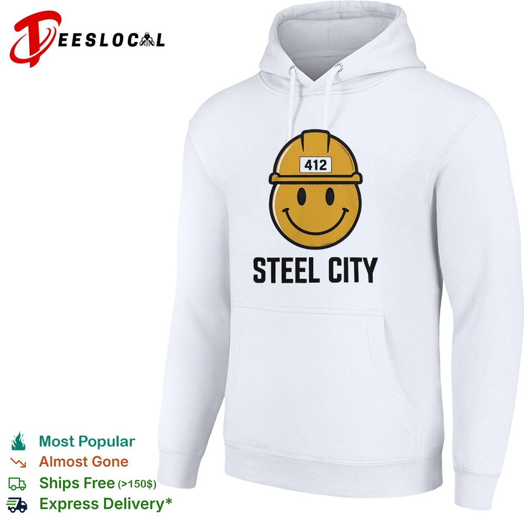 Steel City 412 Smiley Face Pittsburgh Steelers shirt