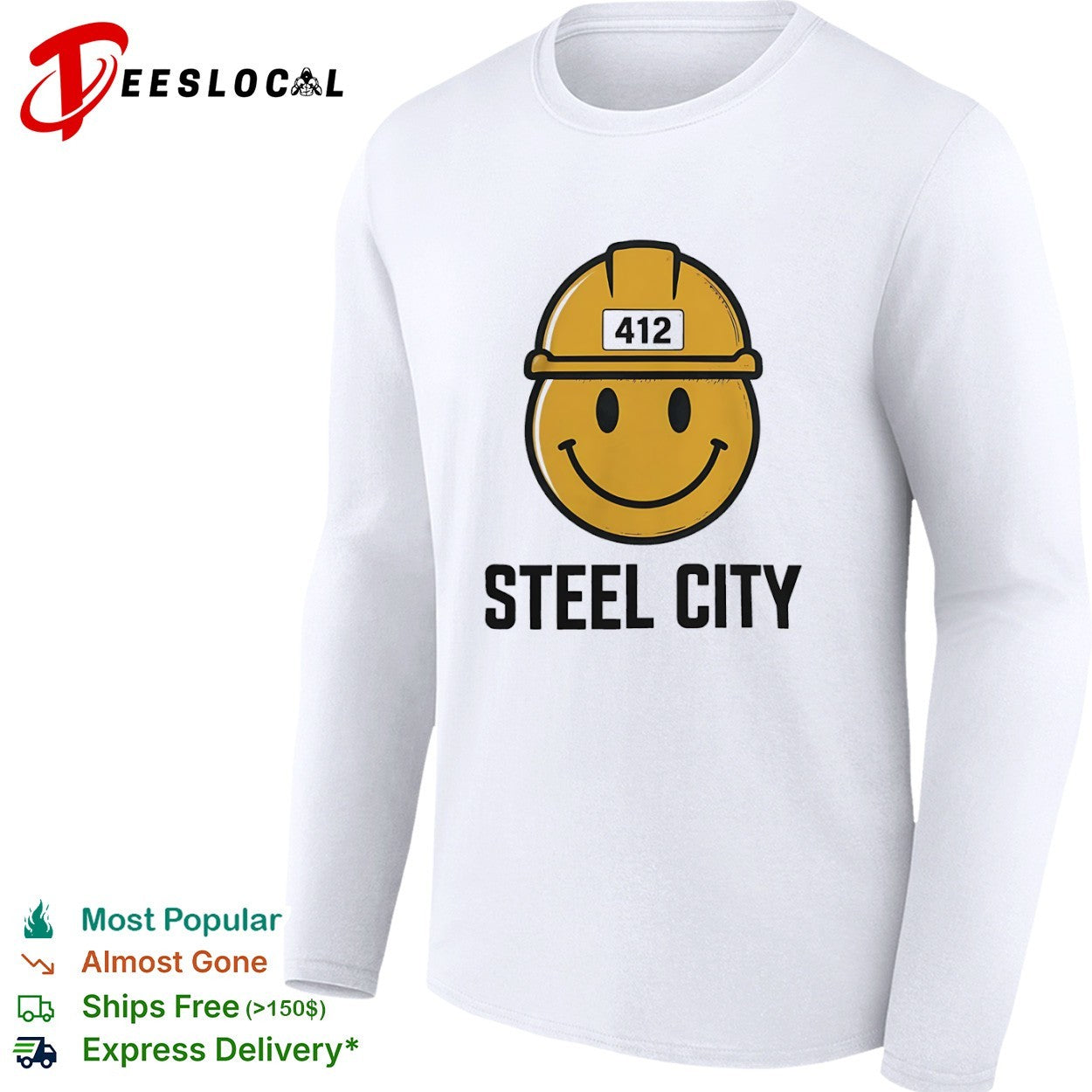 Steel City 412 Smiley Face Pittsburgh Steelers shirt