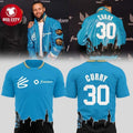 Stephen Curry 2026 The Goat 4 Time NBA Champions Blue Two Sided Shirt