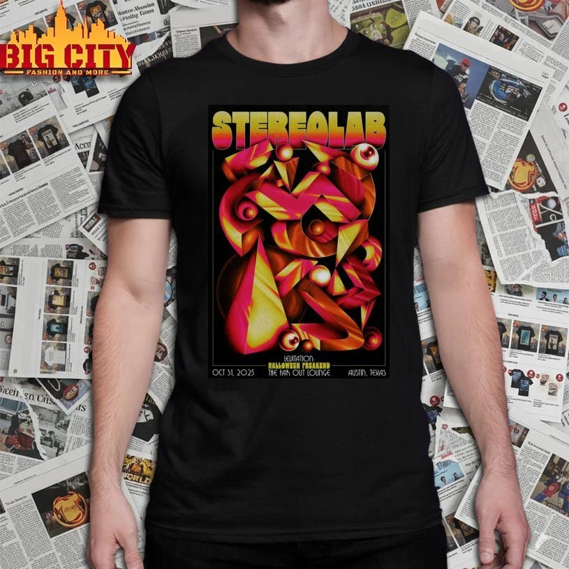 Stereolab Austin Texas Event Oct 31 2025 Poster shirt