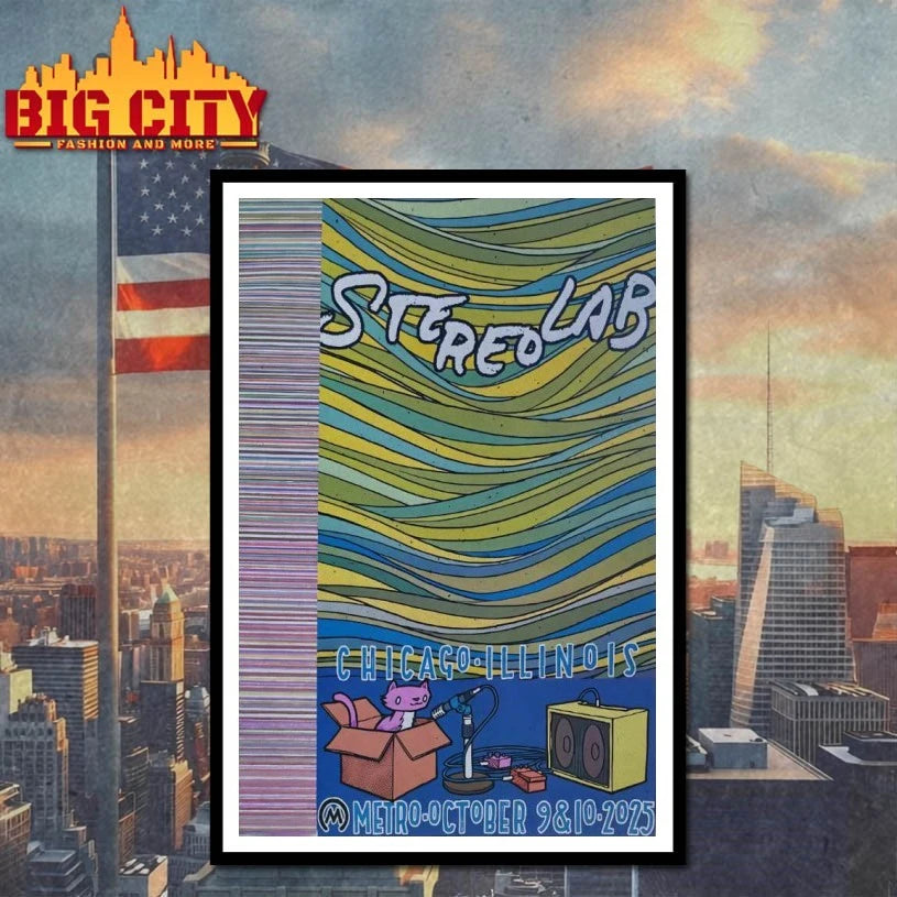 Stereolab Oct 9-10 2025 Metro Chicago IL Poster shirt