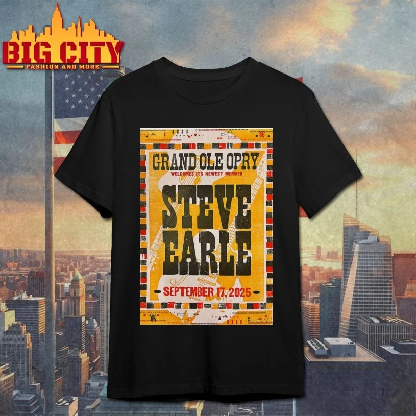 Steve Earle Steve Earle Sept 17 2025 Poster shirt