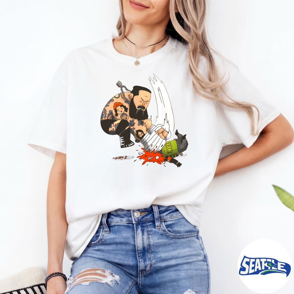 Stevie Tattooer AEW Wrestler Brody King Fuck ICE shirt