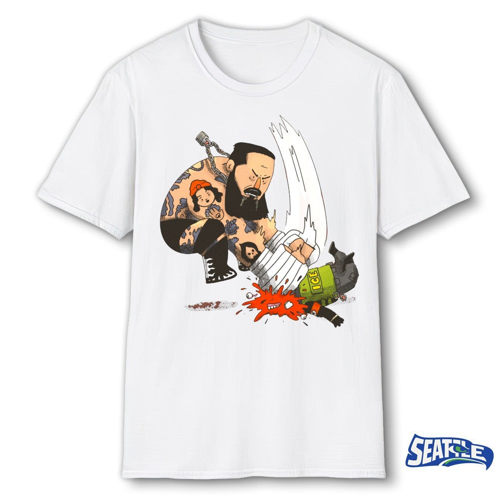 Stevie Tattooer AEW Wrestler Brody King Fuck ICE shirt