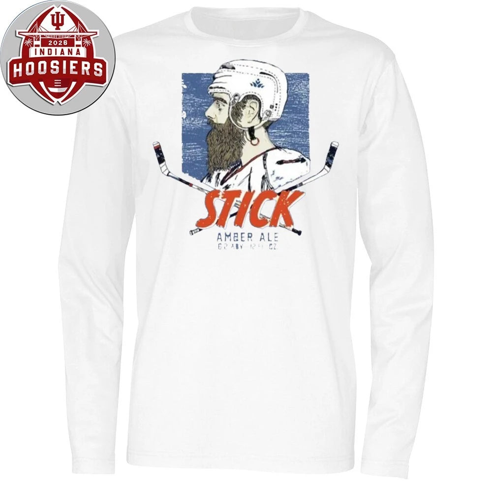 Stick Amber Ale Columbus Blue Jackets Atkinson wears Savard Shirt