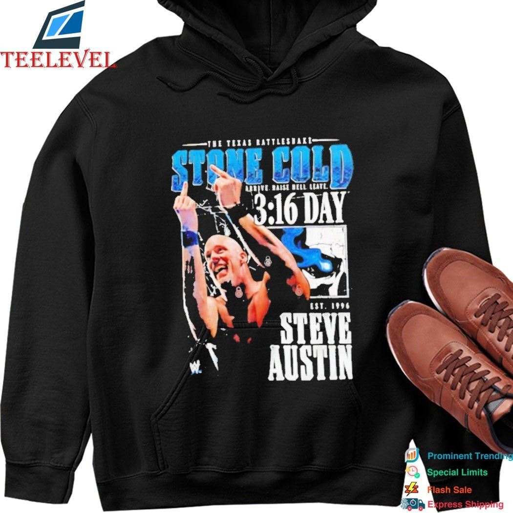 Stone Cold Steve Austin 3 16 Day Middle Finger Photo Est 1996 T-Shirts