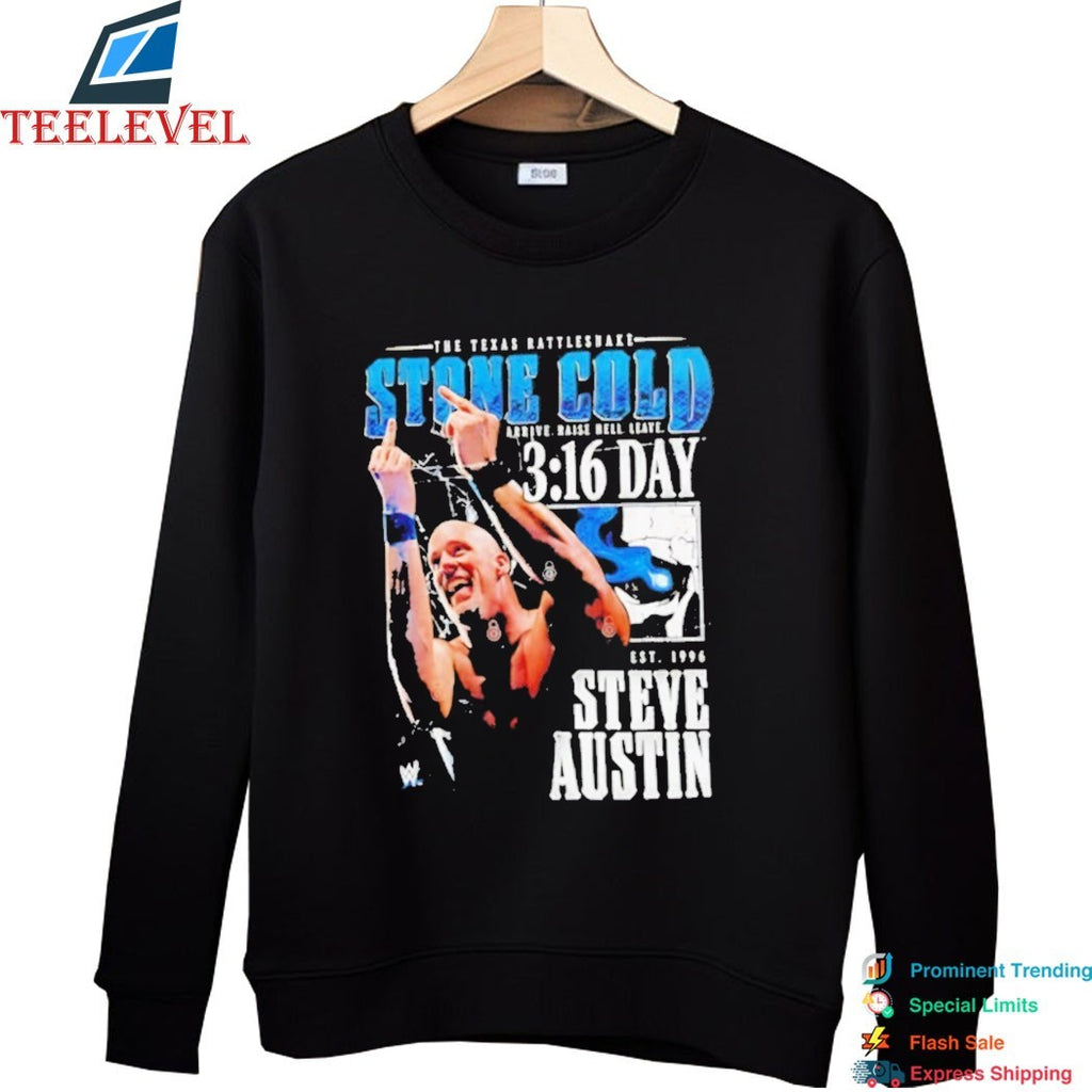 Stone Cold Steve Austin 3 16 Day Middle Finger Photo Est 1996 T-Shirts
