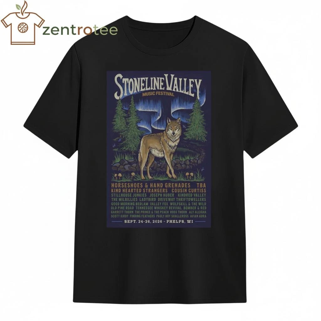 Stoneline Valley Music Festival Phelps WI On Sept 24-26 2026 tee