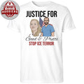 Stop ICE Terror Justice For Good and Pretti American Flag T-Shirt