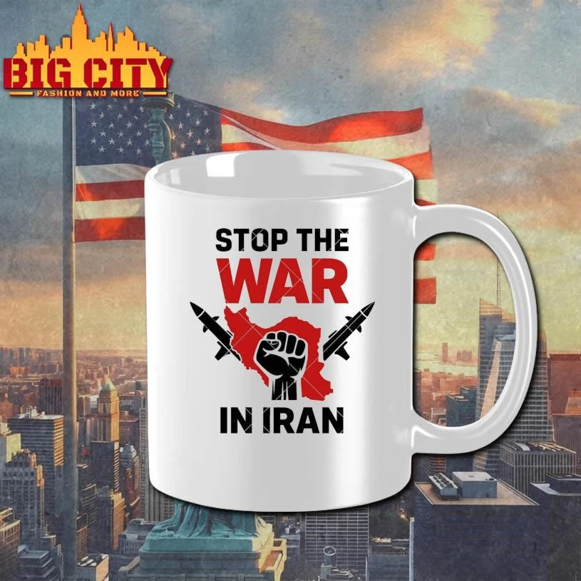Stop The War Iran Map Graphic Shirt