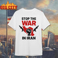 Stop The War Iran Map Graphic Shirt