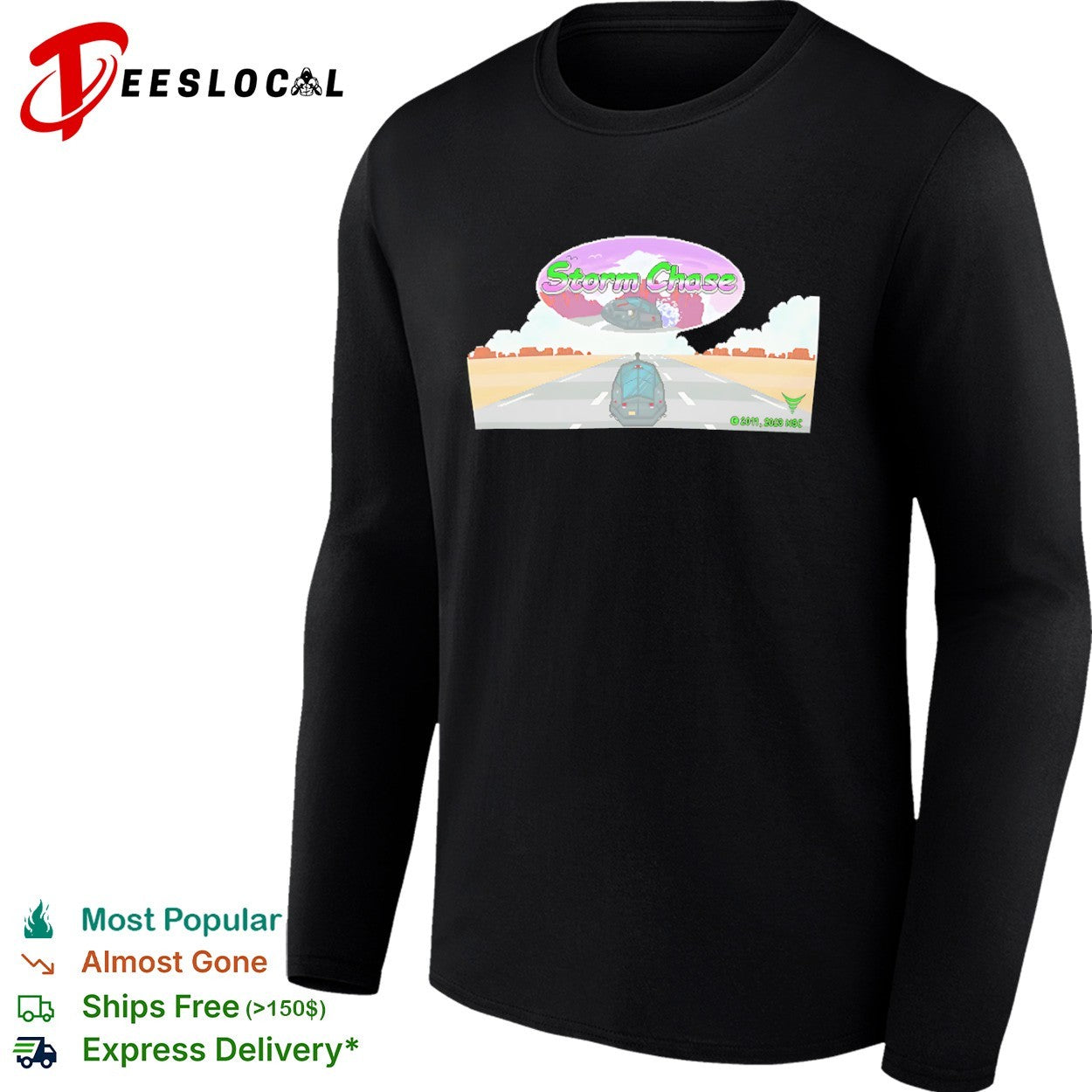 Storm Chase Pixel Art Retro 2011 2023 NSC Video Game Shirt