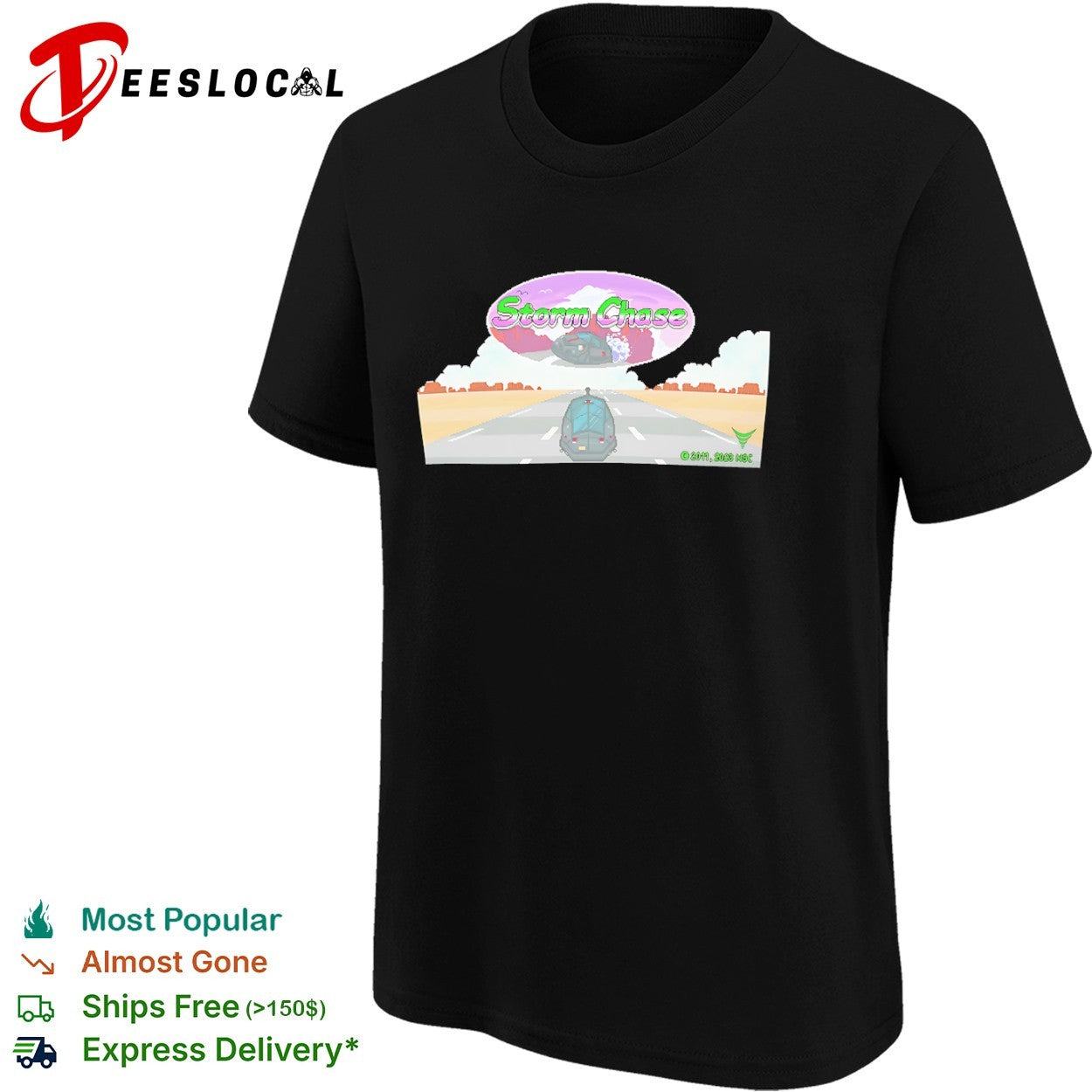 Storm Chase Pixel Art Retro 2011 2023 NSC Video Game Shirt
