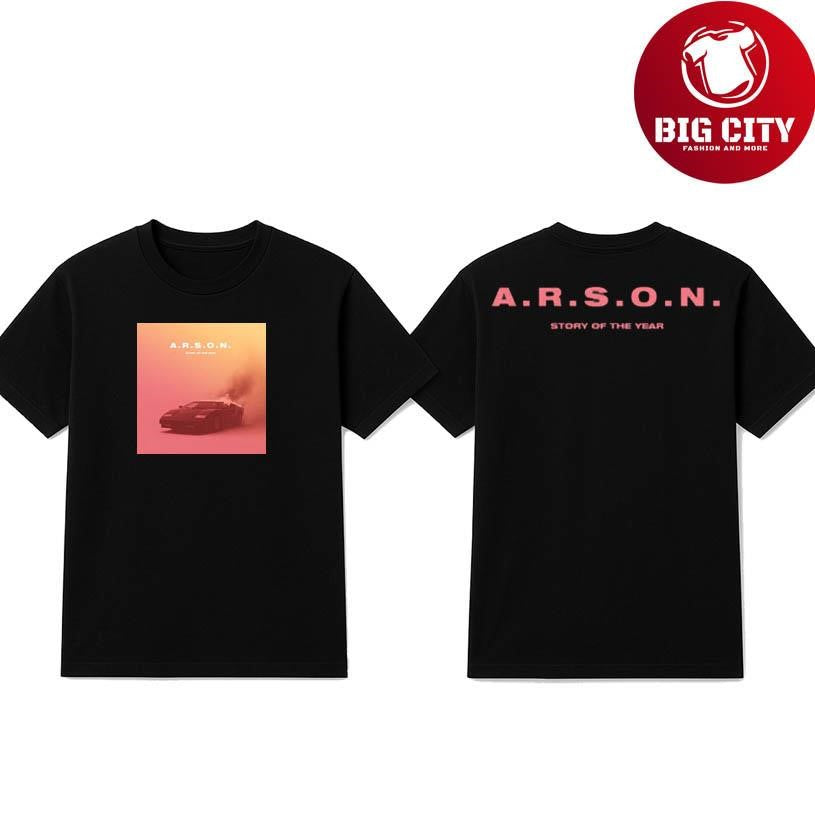 Story Of The Year A.R.S.O.N. Album White Two Sided Shirt