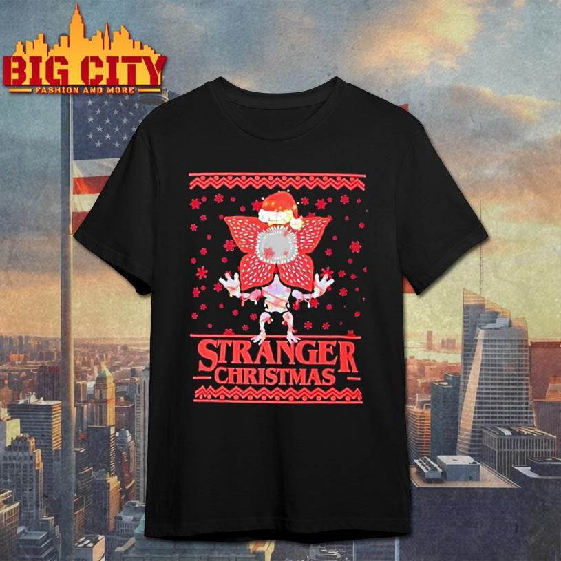 Stranger Christmas Demogorgon Holiday Parody Shirt