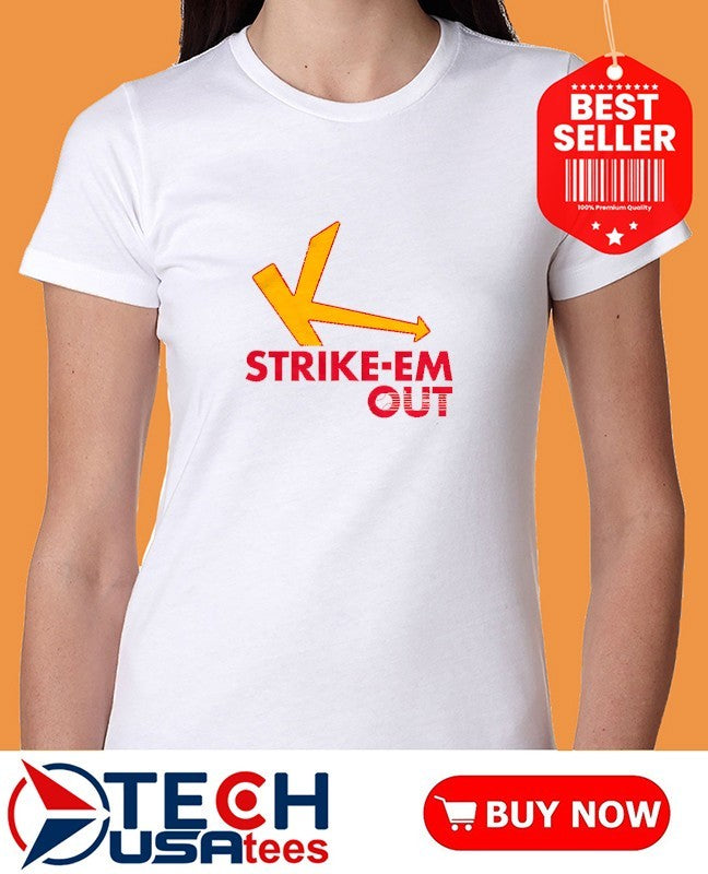 Strike-Em Out parody logo shirt
