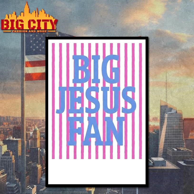 Striped Big Jesus Preppy Christian Shirt