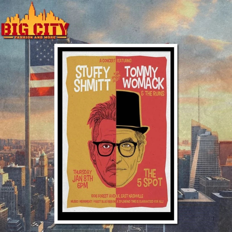 Stuffy Shmitt With Tommy Womack Event Nashville TN On Jan 8 2026 Poster shirt