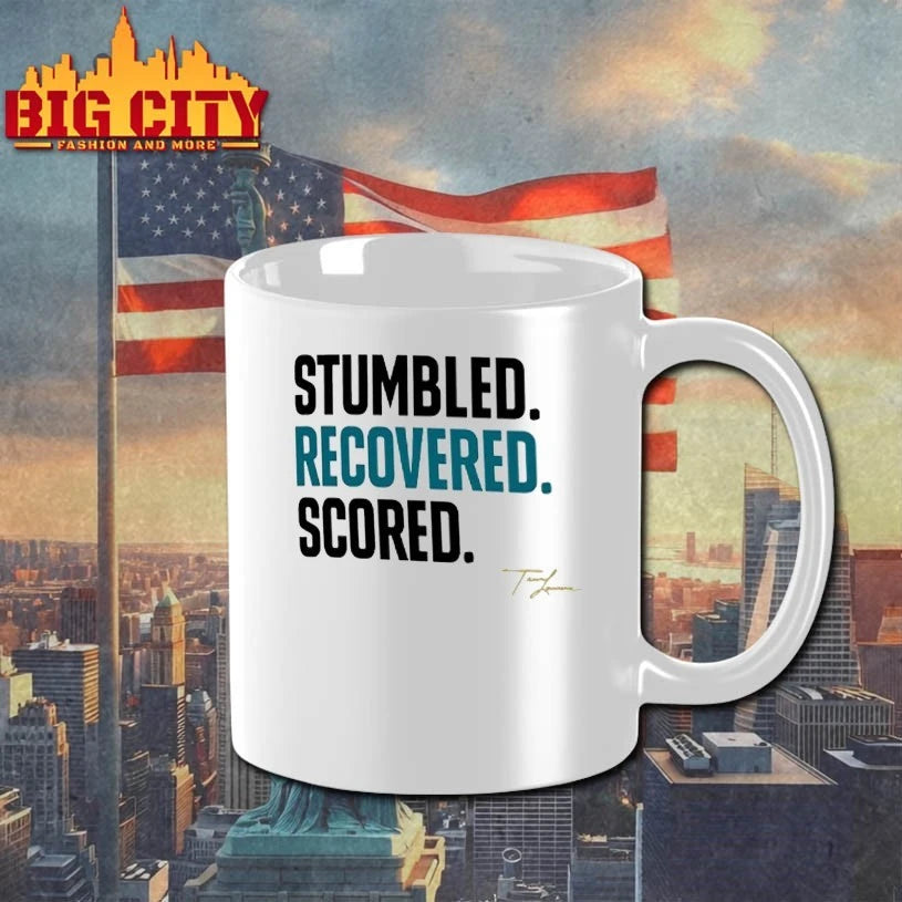 Stumble Recovered Scored Text Shirt