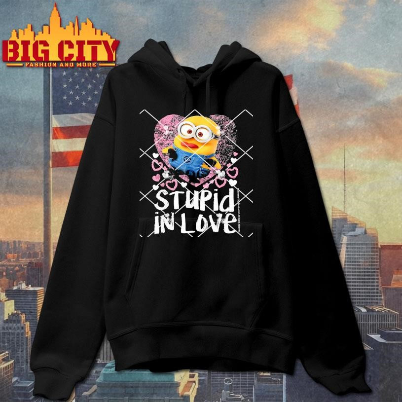 Stupid in Love Minion Hearts Romantic Valentine Shirt
