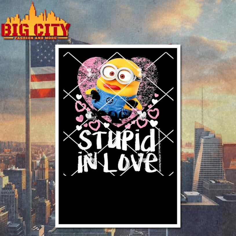 Stupid in Love Minion Hearts Romantic Valentine Shirt